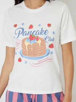 Threadbare Graphic Print Short Sleeve Pyjamas Set
