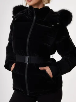 Threadbare High Shine Belted Parka Ski Jacket