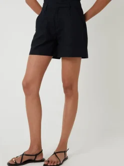 Threadbare linnenmix getailleerde shorts