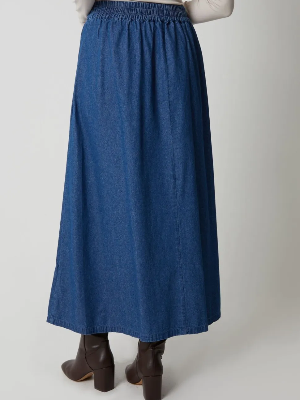 Threadbare Pull On Denim Midaxi Skirt