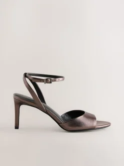 Tin - Premium leren sandalen met peeptoe en hak