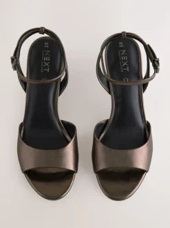 Tin - Premium leren sandalen met peeptoe en hak