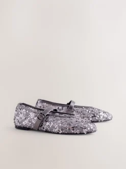 Tinkleurig met lovertjes - Mary Jane-schoenen met versierde pailletten van Forever Comfort®
