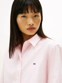 Tommy Jeans Relaxed Fit Cropped Poplin Shirt