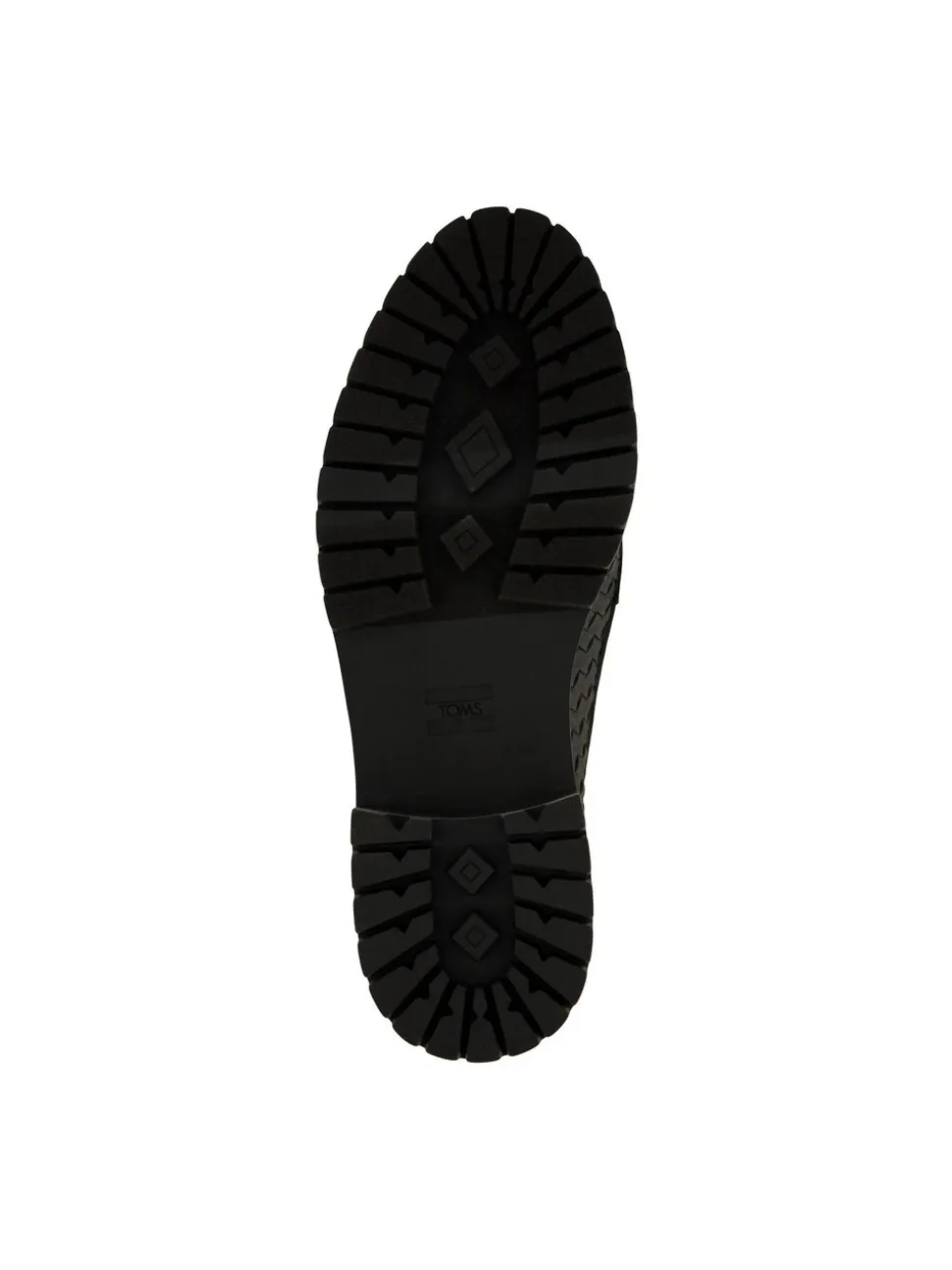 TOMS Cara Loafers in Black Woven PU with Tassel