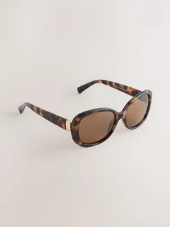 Tortoise bruin - Square Wrap Sunglasses