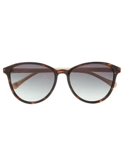 Tortoise bruin - Ted Baker - Klassieke zonnebril met ronde ogen