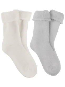 Totes geborstelde thermische bedsokken voor dames set van 2