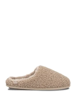Totes Isotoner Ladies Borg Swept Back Mules