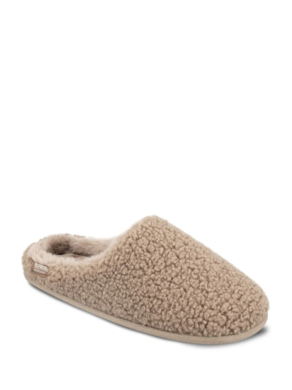 Totes Isotoner Ladies Borg Swept Back Mules
