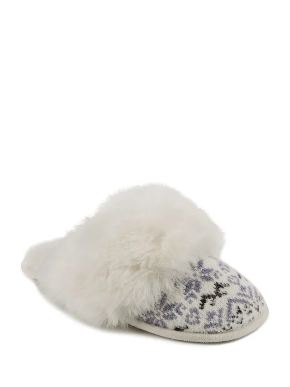 Totes Toasties Ladies Fair Isle Knit Mule Slippers