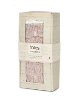 Totes Toasties Ladies Texture Slipper Socks