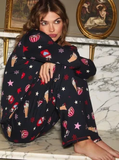 Urban Threads Urban Threads Navy Hot Chocolate Short Pyjamas Set