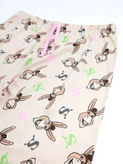 Vanilla Underground dames Shrek meerkleurige korte mouw lange pijpen 100% katoenen pyjamaset