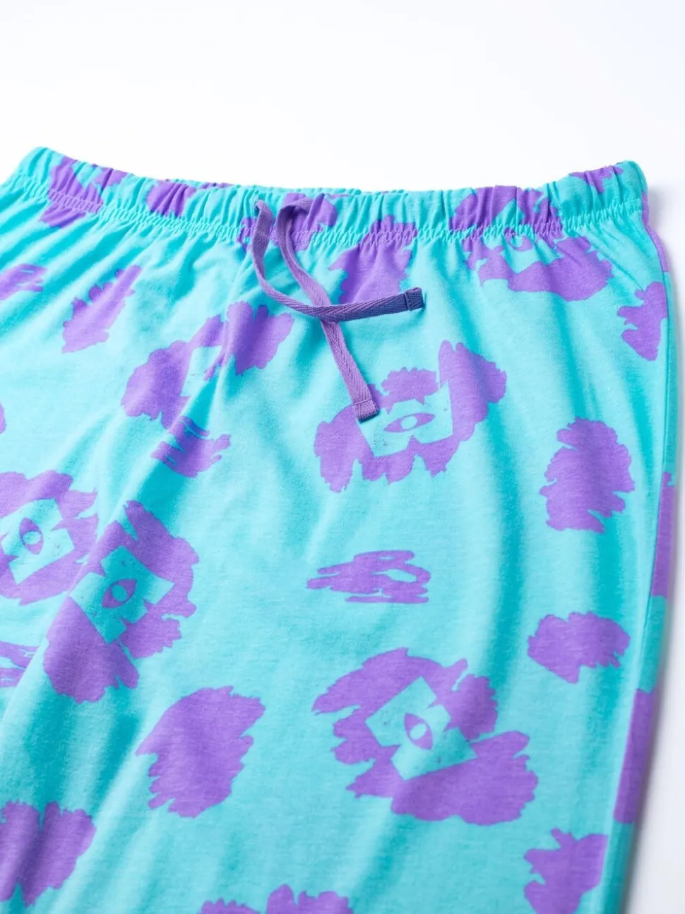 Vanilla Underground Disney Monsters Inc - Meerkleurige damespyjamaset met korte mouwen en lange pijpen van 100% katoen