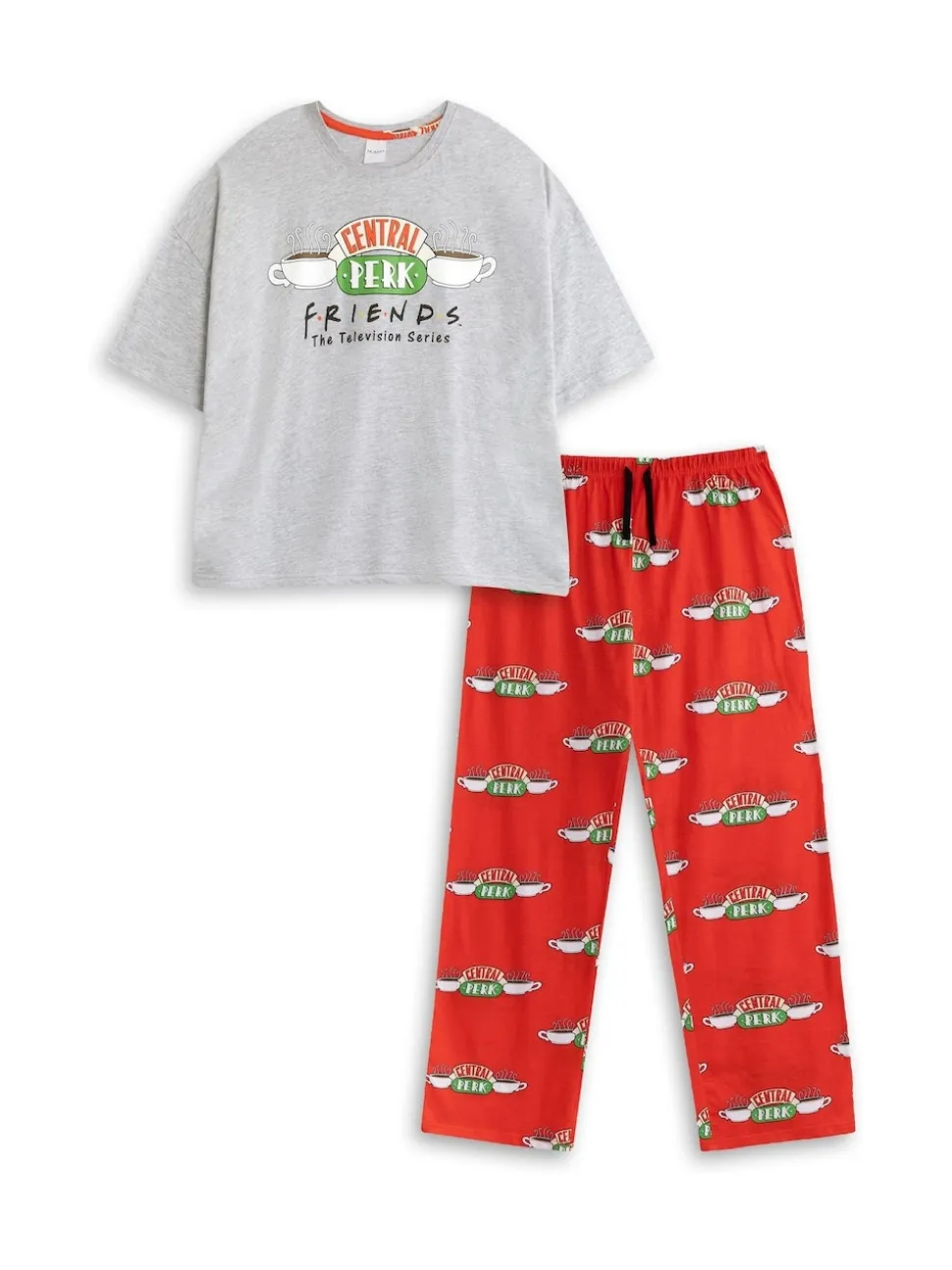 Vanilla Underground Friends Central Perk Logo Short Sleeve Long Leg Pyjamas Set