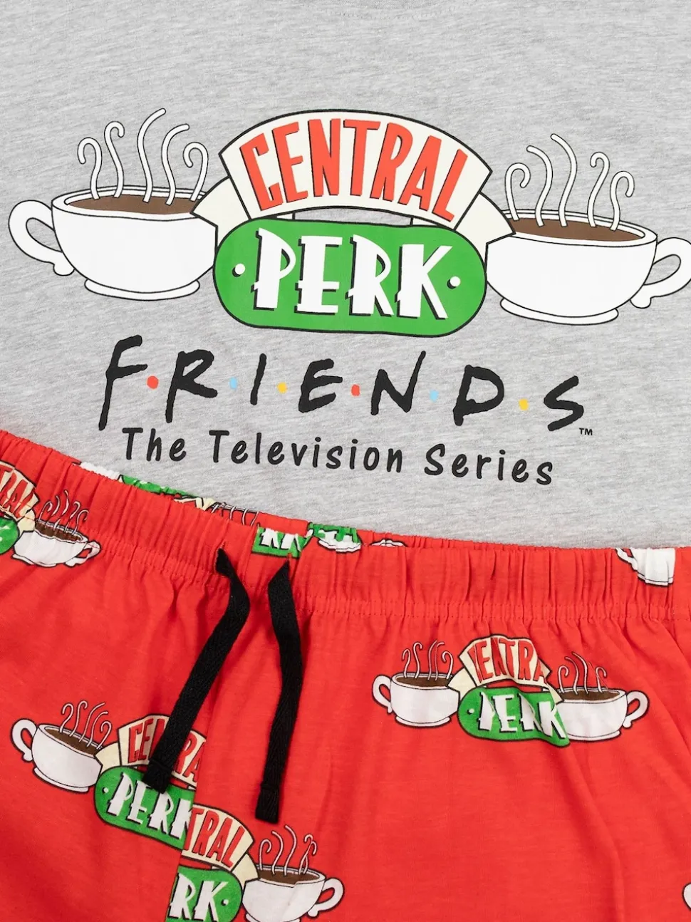 Vanilla Underground Friends Central Perk Logo Short Sleeve Long Leg Pyjamas Set