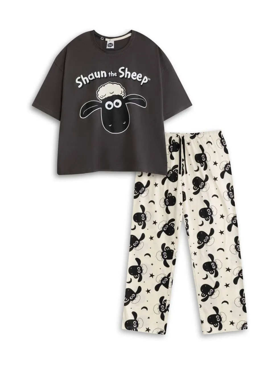 Vanilla Underground Shaun The Sheep Character Short Sleeve Long Leg Pyjamas Set