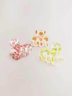 Veelkleurig - Fruit Haarklem 3 Pakket