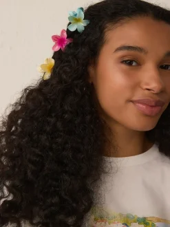 Veelkleurig - Mini bloemenhaarklemmetjes 3 verpakking