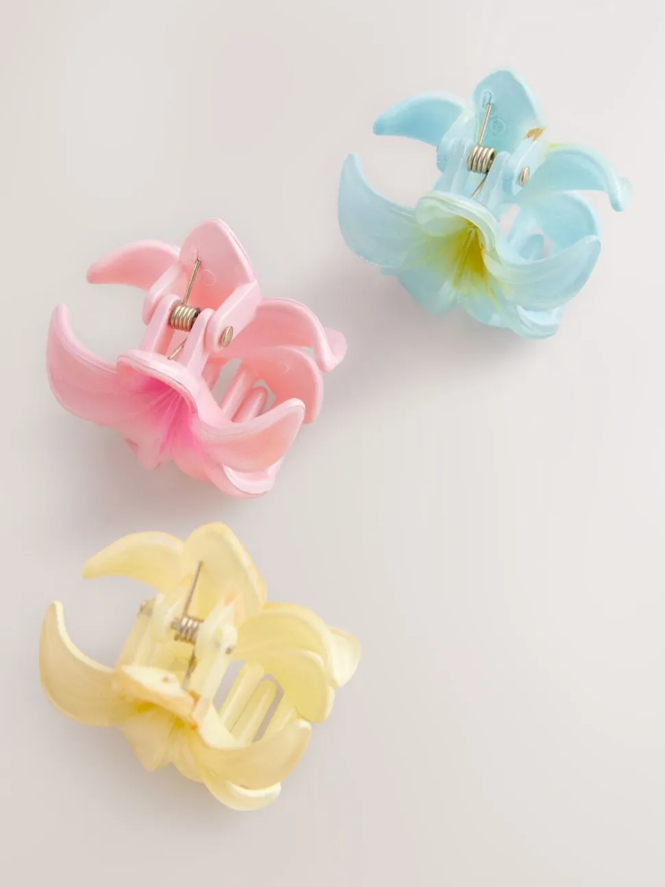 Veelkleurig - Mini bloemenhaarklemmetjes 3 verpakking