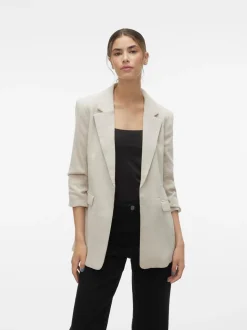 VERO MODA Textured Ruched Sleeve Jacket