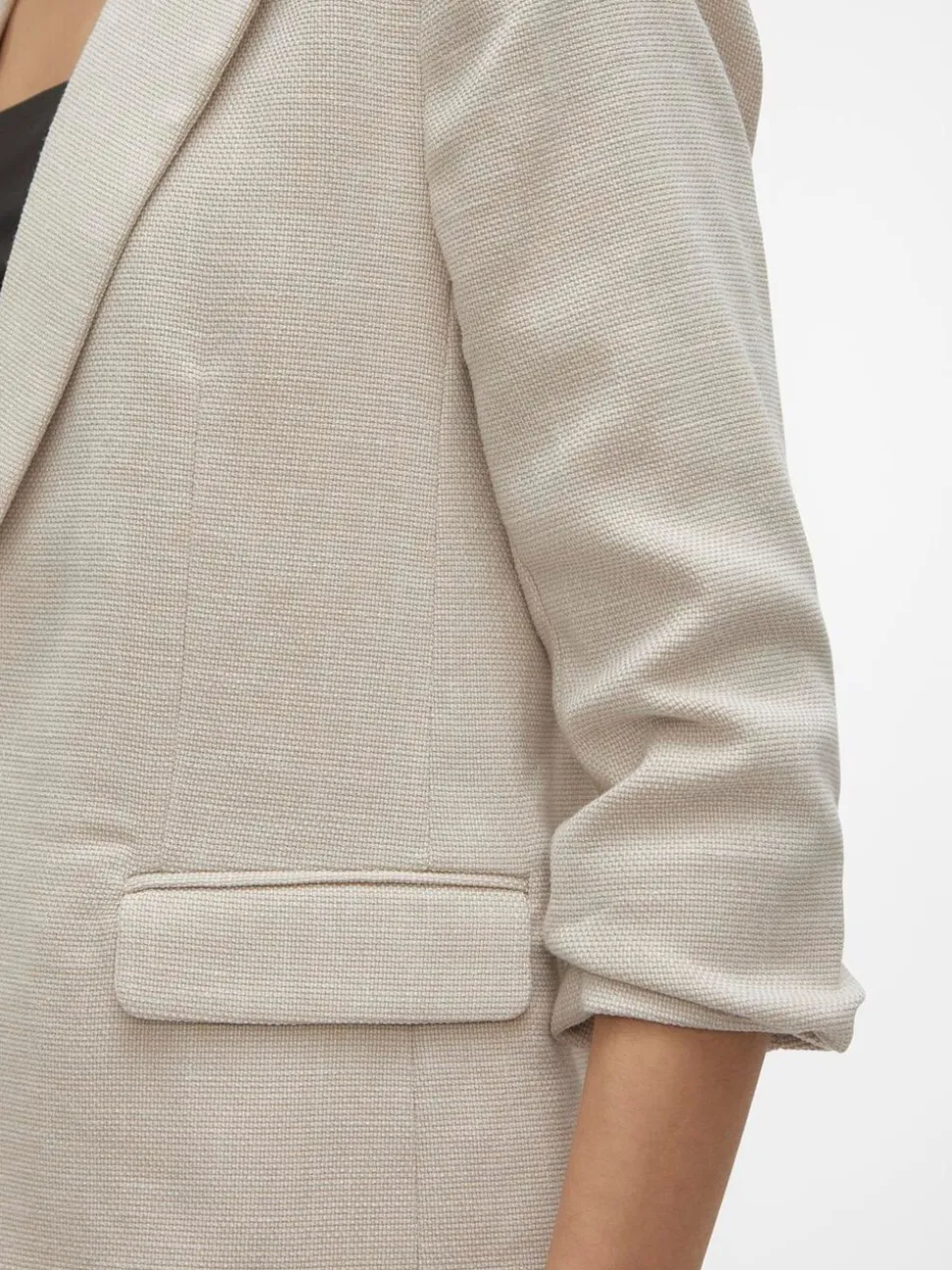 VERO MODA Textured Ruched Sleeve Jacket