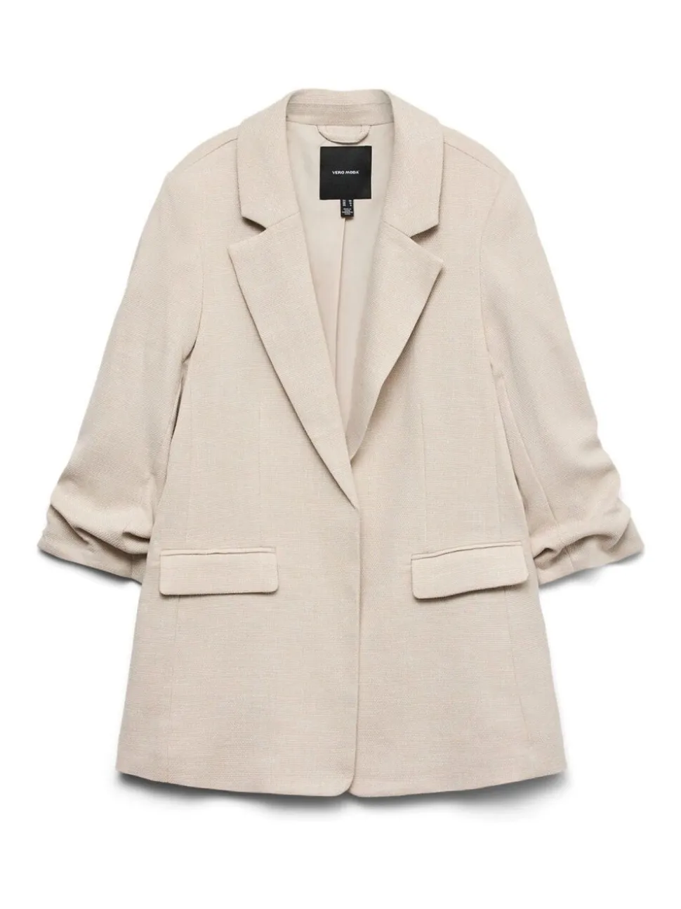 VERO MODA Textured Ruched Sleeve Jacket