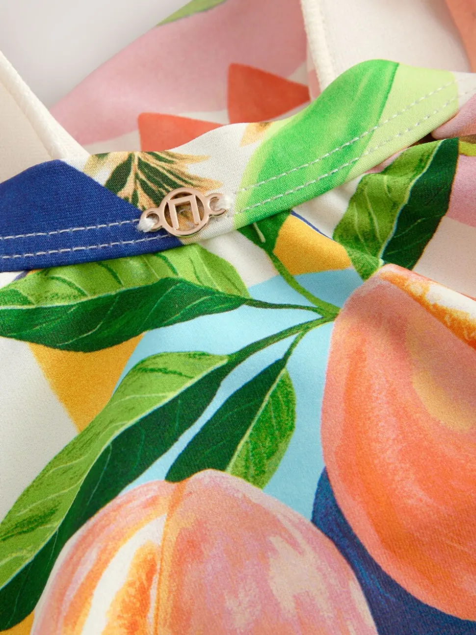 Vrolijk fruit/tropische print - Vormgevend badpak met buikcorrectie