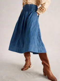 White Stuff Charlotte midirok van denim