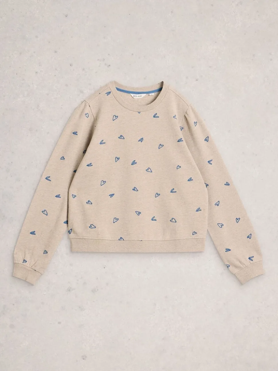 White Stuff Heart Embroidered Sweatshirt
