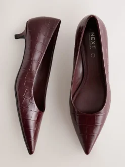 Wijn - Forever Comfort® Leather Point Toe Heels