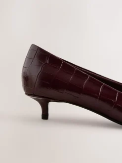 Wijn - Forever Comfort® Leather Point Toe Heels
