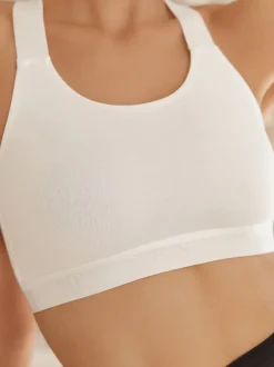 Wit - Active Sports ultiem comfortabele lage impact cropped top