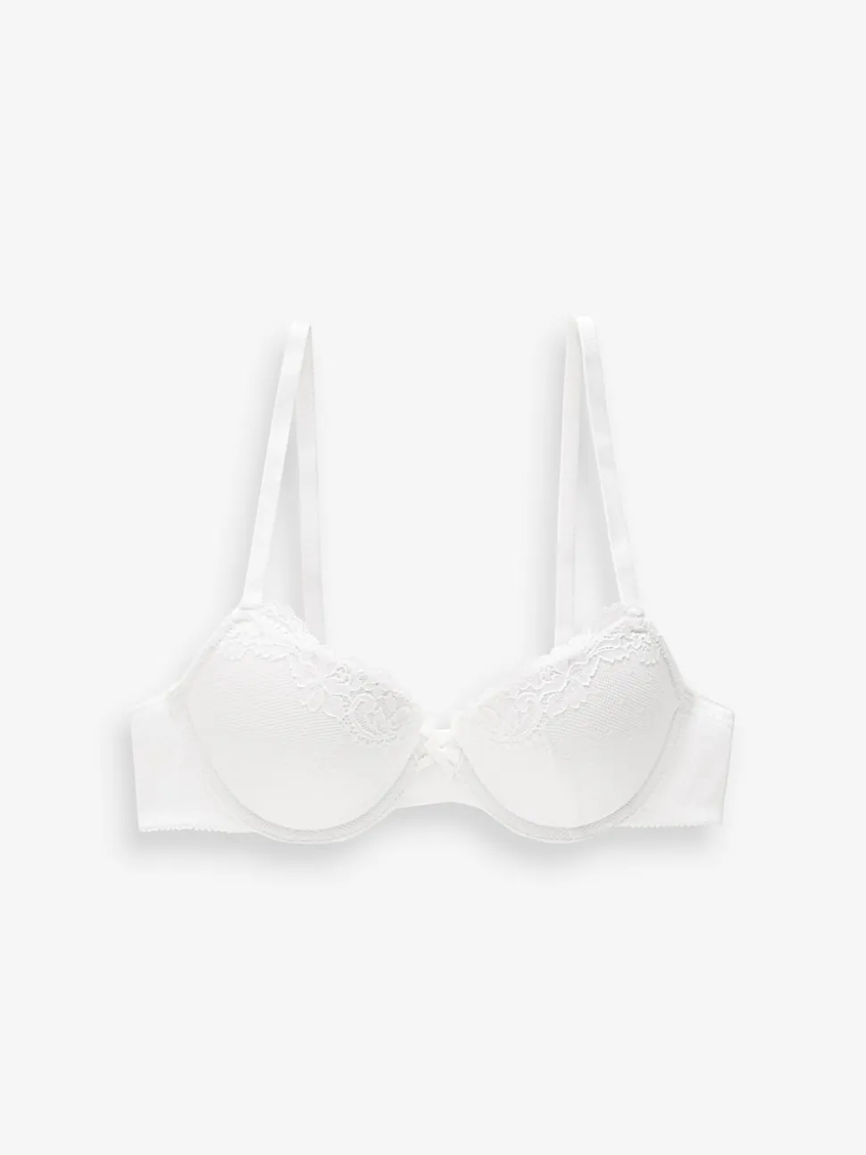 Wit - A-DD push-up gevoerde balconettebeha