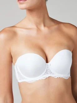 Wit - A-DD strapless push-up beha met drievoudige boost