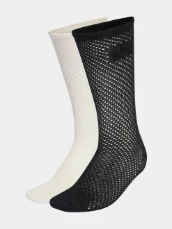 Wit - adidas Originals Crochet Crew Socks 2 Pack