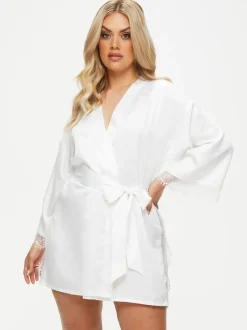 Wit - Ann Summers Cherryann satijnen kimono