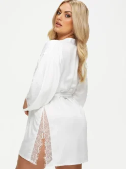 Wit - Ann Summers Cherryann satijnen kimono