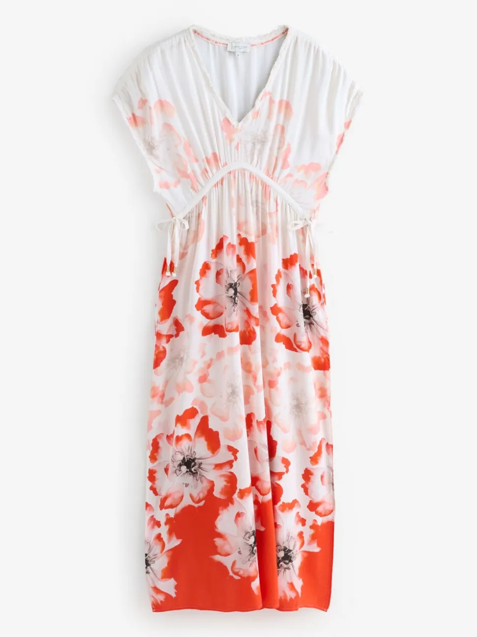 Wit - B by Ted Baker Floral Linen Blend Beach White Dress