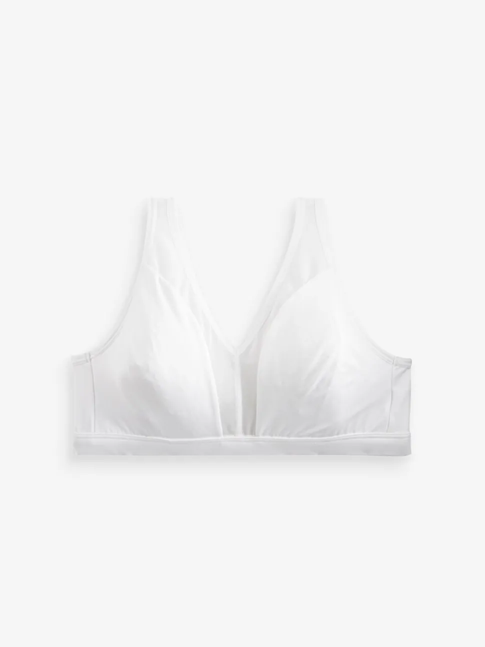 Wit - B-H beha met totale ondersteuning zonder beugel en ultiem comfort