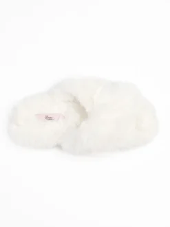 Wit - Boux Avenue Cross Band Slippers