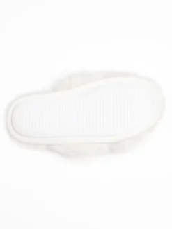 Wit - Boux Avenue Cross Band Slippers