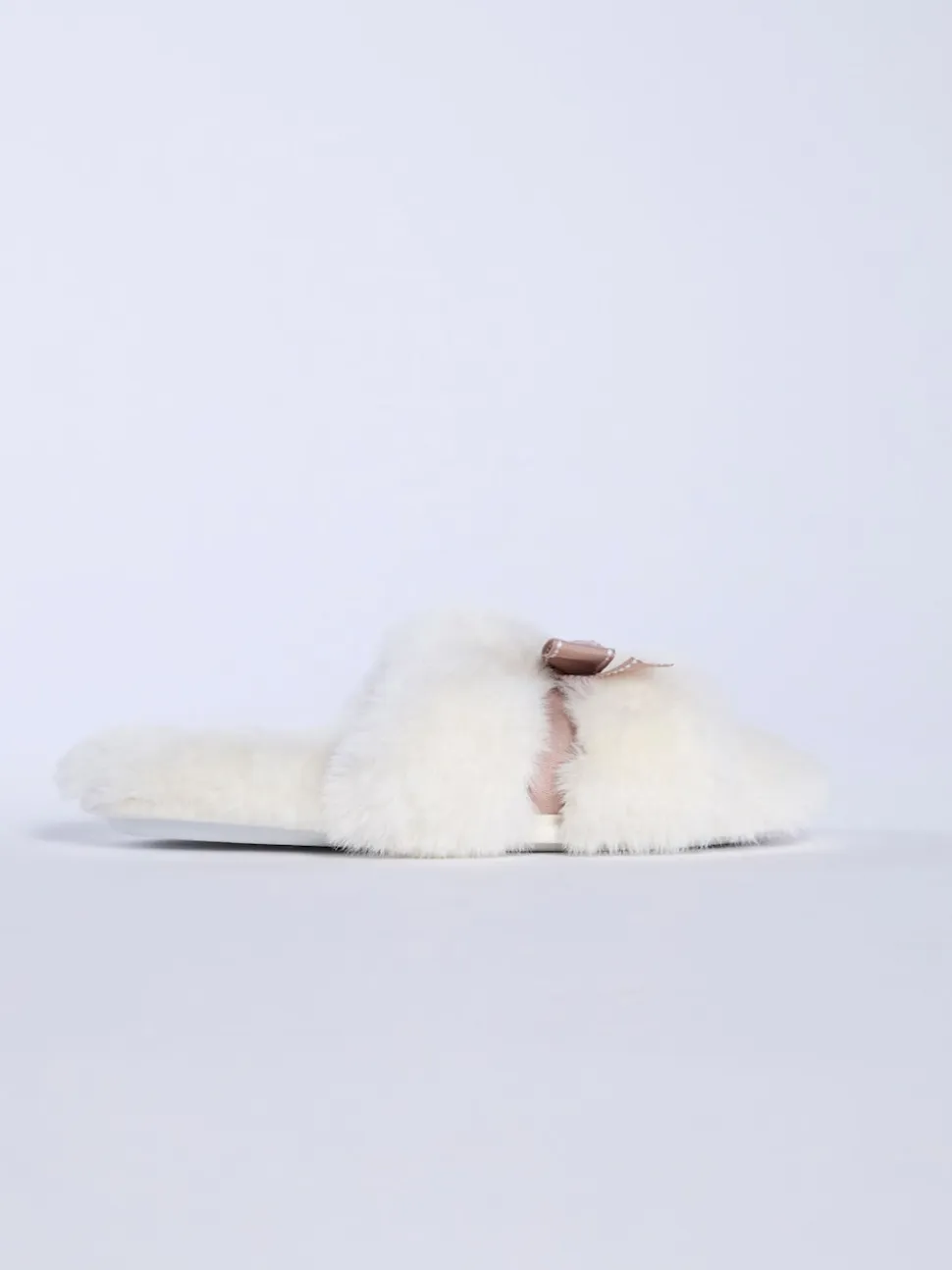 Wit - Boux Avenue Plush Bow Mix Slipper Sliders