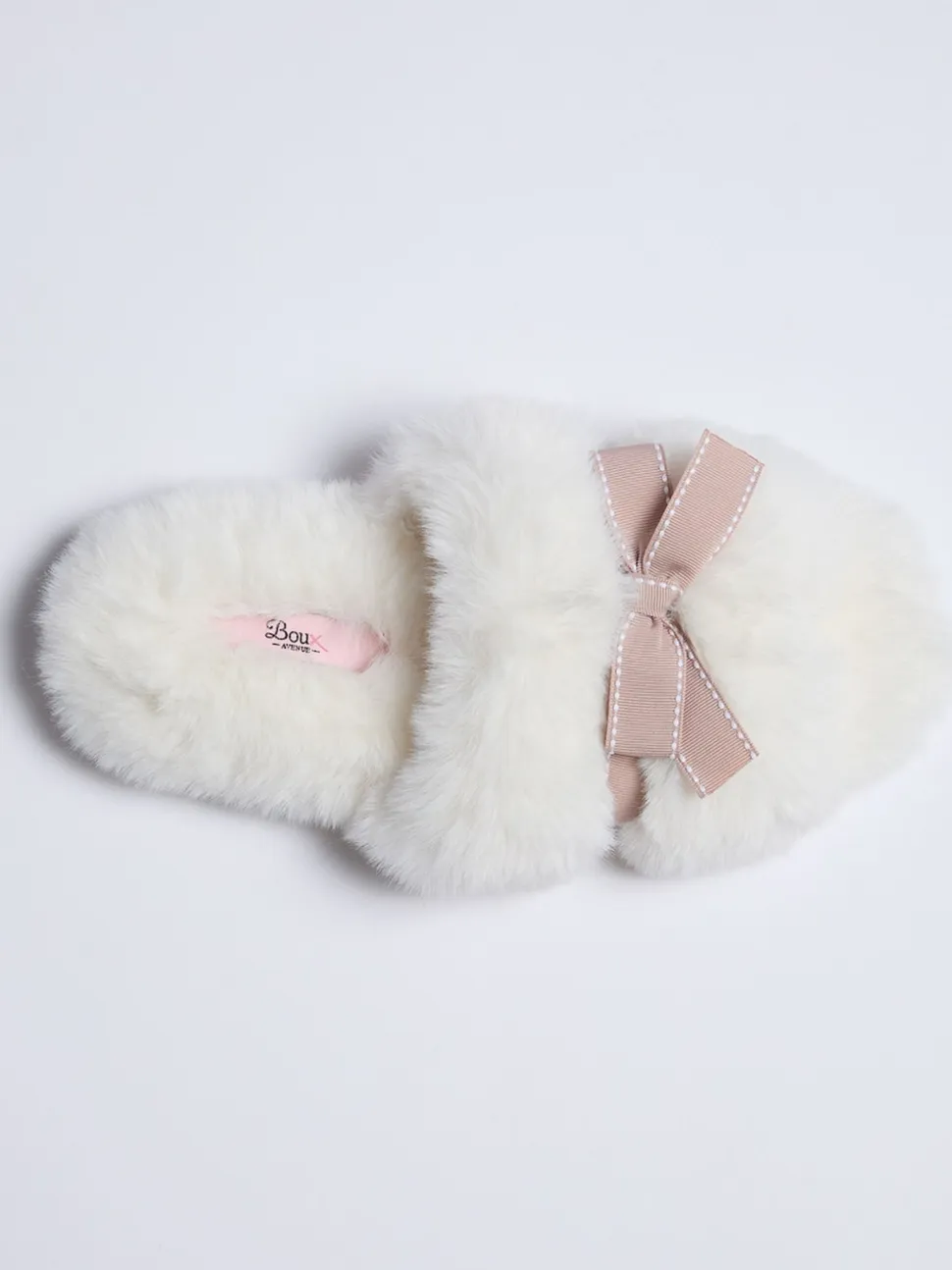 Wit - Boux Avenue Plush Bow Mix Slipper Sliders
