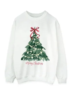 Wit - Brands In Christmas Tree Watercolour Sweatshirt