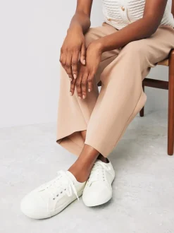 Wit - Canvas honkbalsneakers