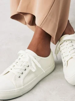 Wit - Canvas honkbalsneakers