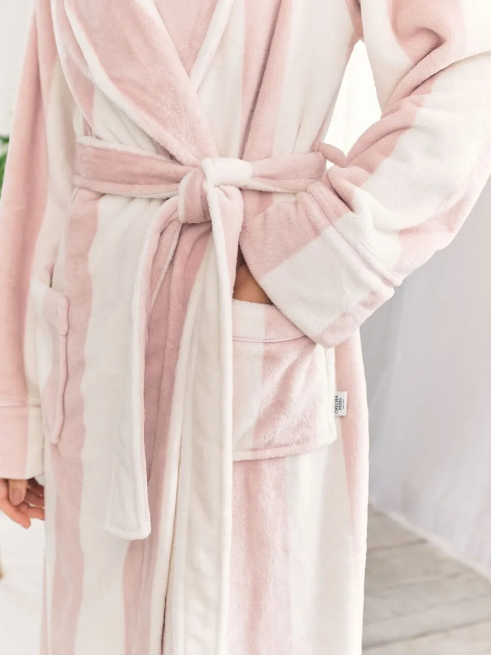 Wit - Chelsea Peers Fleece Stripe Dressing Gown