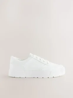 Wit - Cleat Chunky sneakers met vetersluiting